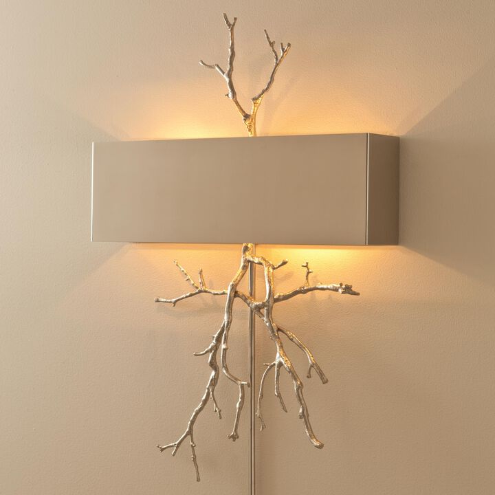 Twig Wall Sconce- Silver