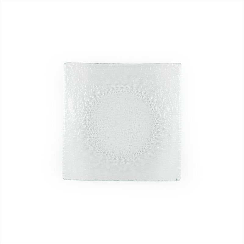 Glass Dinnerware 5.75" x 5.75" Square Clear Glass Plate (Set of 4)