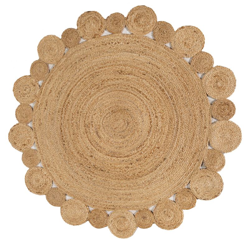 Eden Round Jute hippie Round Area Rug