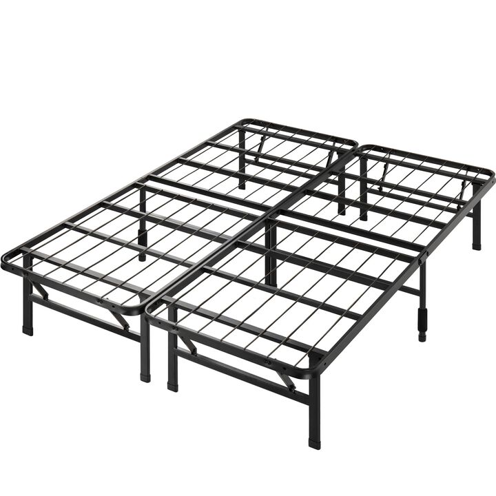 ZINUS SmartBase Tool-Free Assembly Mattress Foundation, 14 Inch Metal Platform Bed Frame, No Box Spring Needed, Sturdy Steel Fra