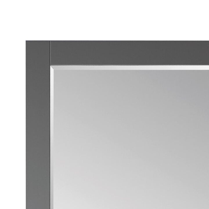 Altair 24 Rectangular Bathroom Wood Framed Wall Mirror in Gray