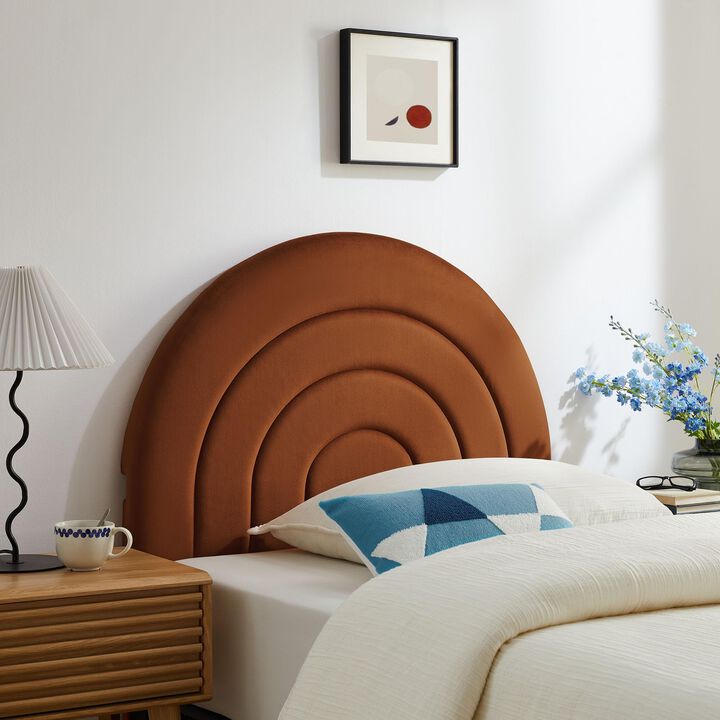 Solana Arched Performance Velvet Twin Headboard