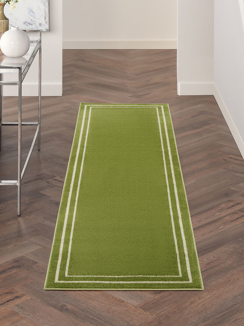 Nourison Essentials NRE02 Green/Ivory 2' x 6' Rug