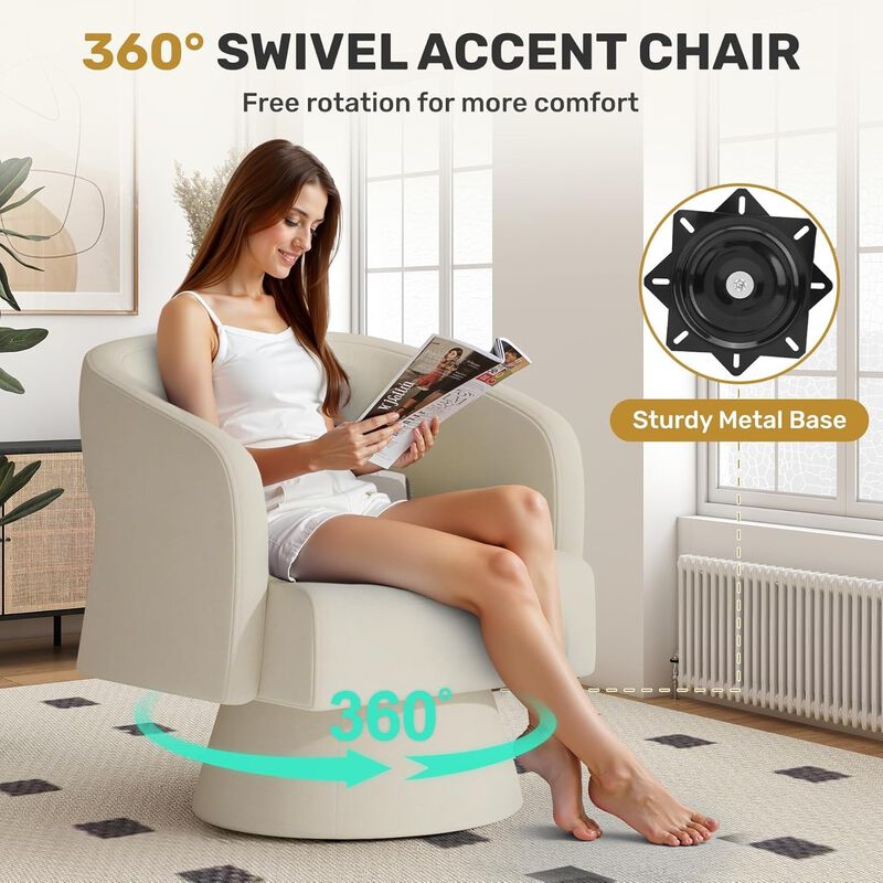 Modern Accent Chair Armchair for Living Room Bedroom Single Sofa Lounge Seating image number 4