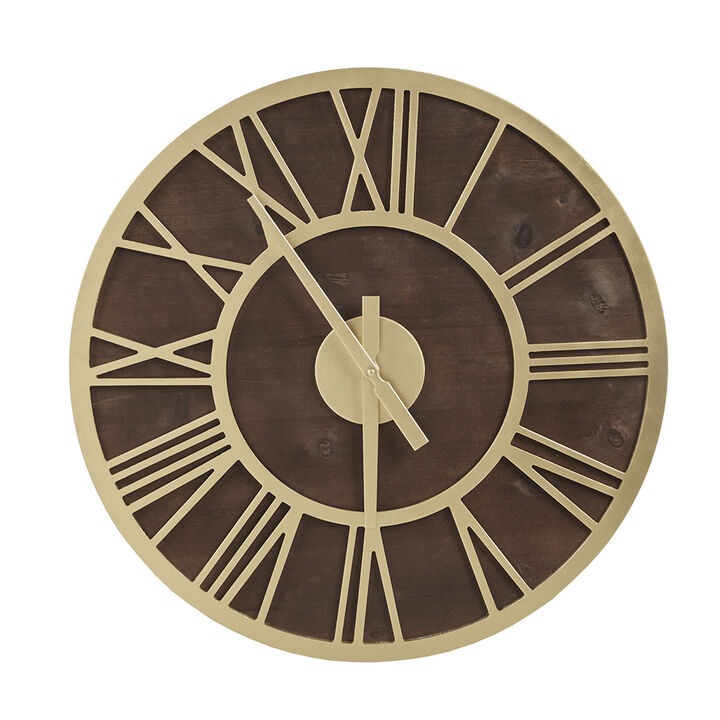 Gracie Mills Jackson Modern 23.6" Wood Wall Clock