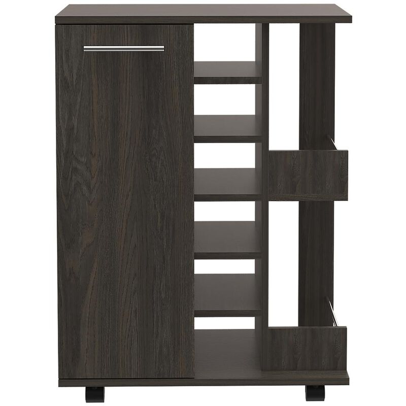 Magda Bar Cart Dark Walnut