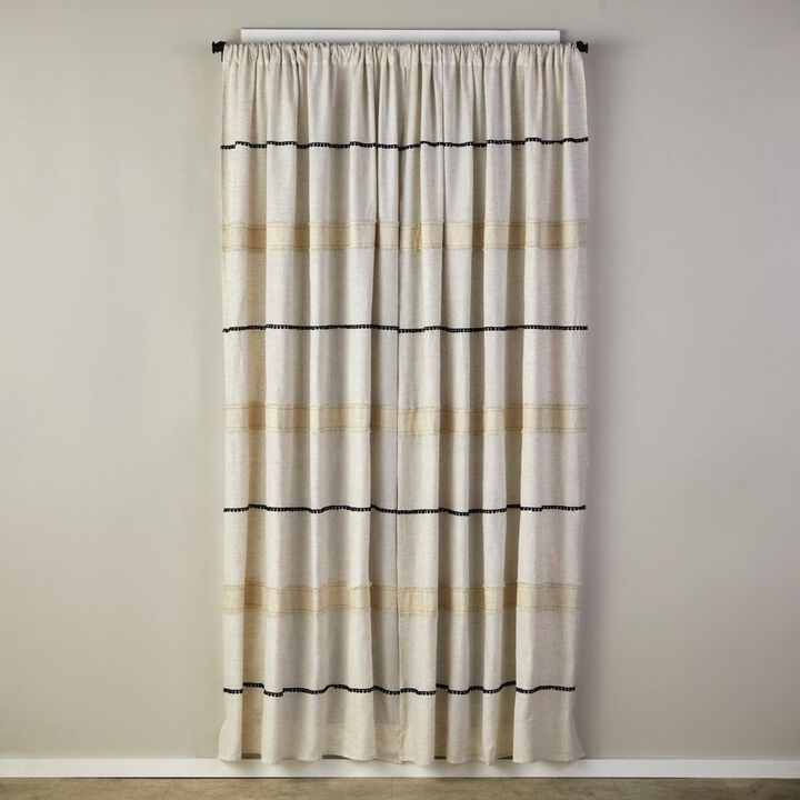 SKL Home Subtle Stripe Panel Pair - 52x84", Linen