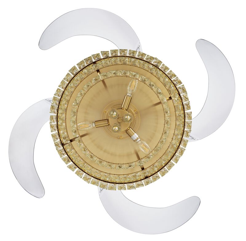 Fanaway Veil 48" Retractable Blade Ceiling Fan with Light and Remote, Modern Fandelier Ceiling Fan, Patented Design Technology, Stronger Thicker Blades image number 6