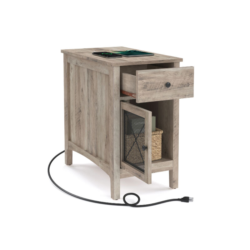 Side Table with Storage and Charging Station image number 9