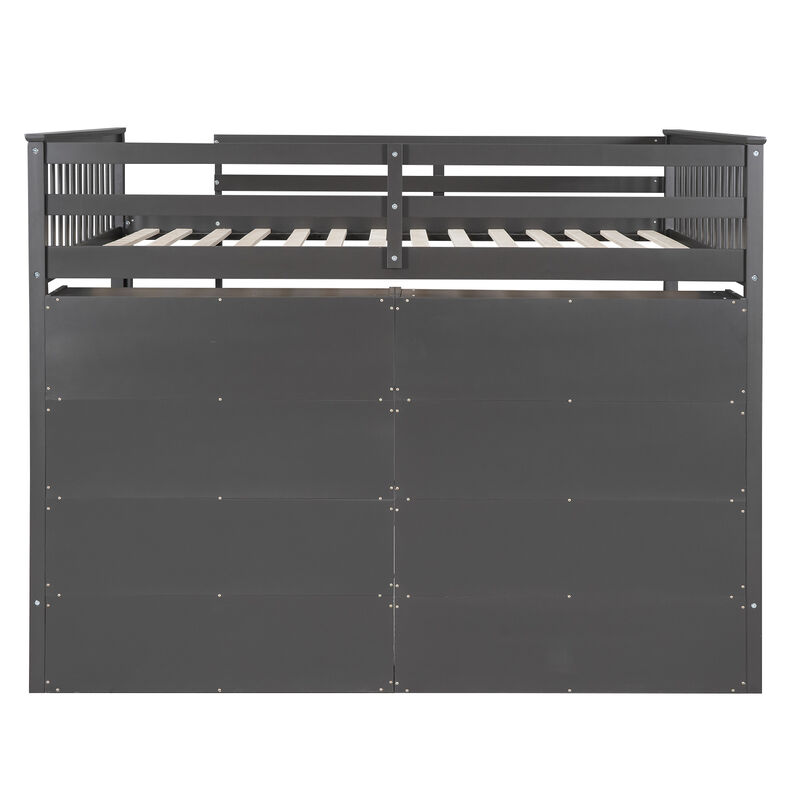 Merax Loft Bed with 8 Open Storage Shelves and Ladder