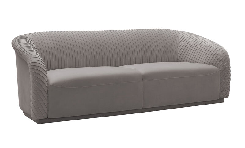 Yara Pleated Velvet Sofa. image number 2