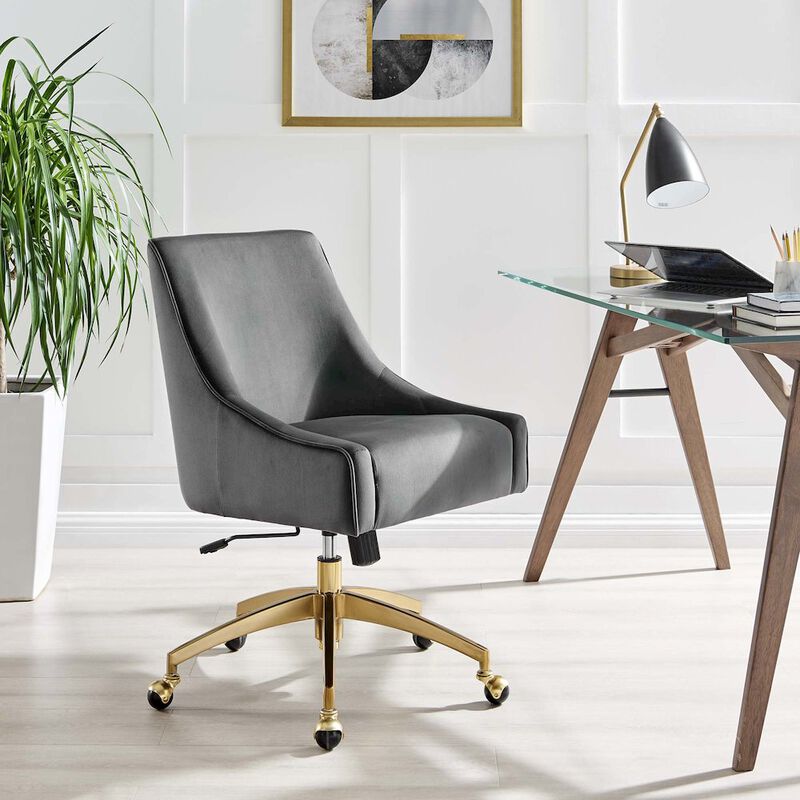 Discern Performance Velvet Office Chair image number 5