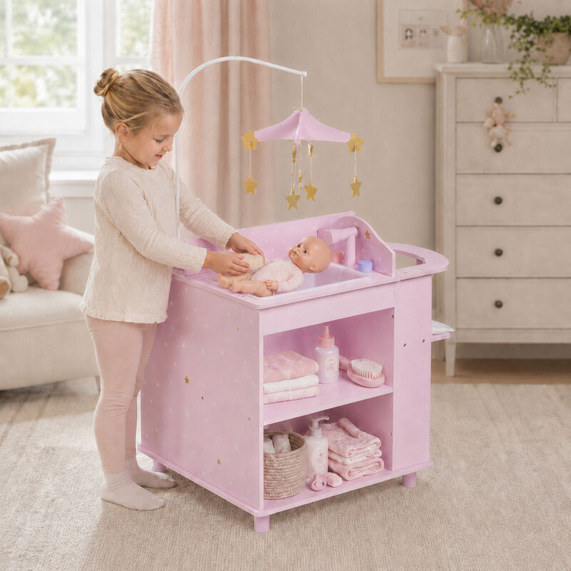Olivia's Little World Twinkle Stars Princess 4-in-1 Baby Dolls Furniture image number 6