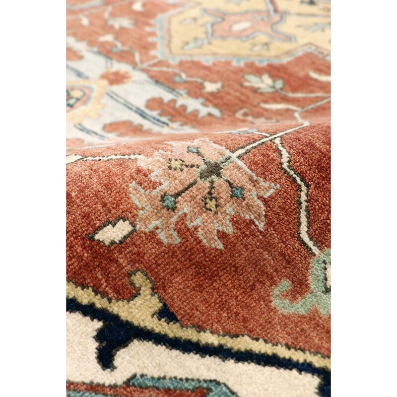 Pasargad Home Serapi Hand-Knotted Rust Lamb's Wool Area Rug image number 4