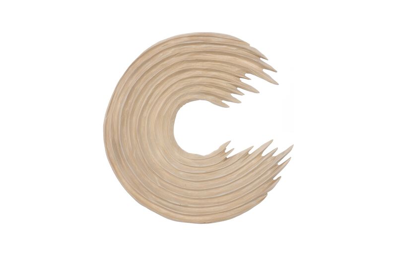 Swoop Bleached Wood Small Wall Art image number 0