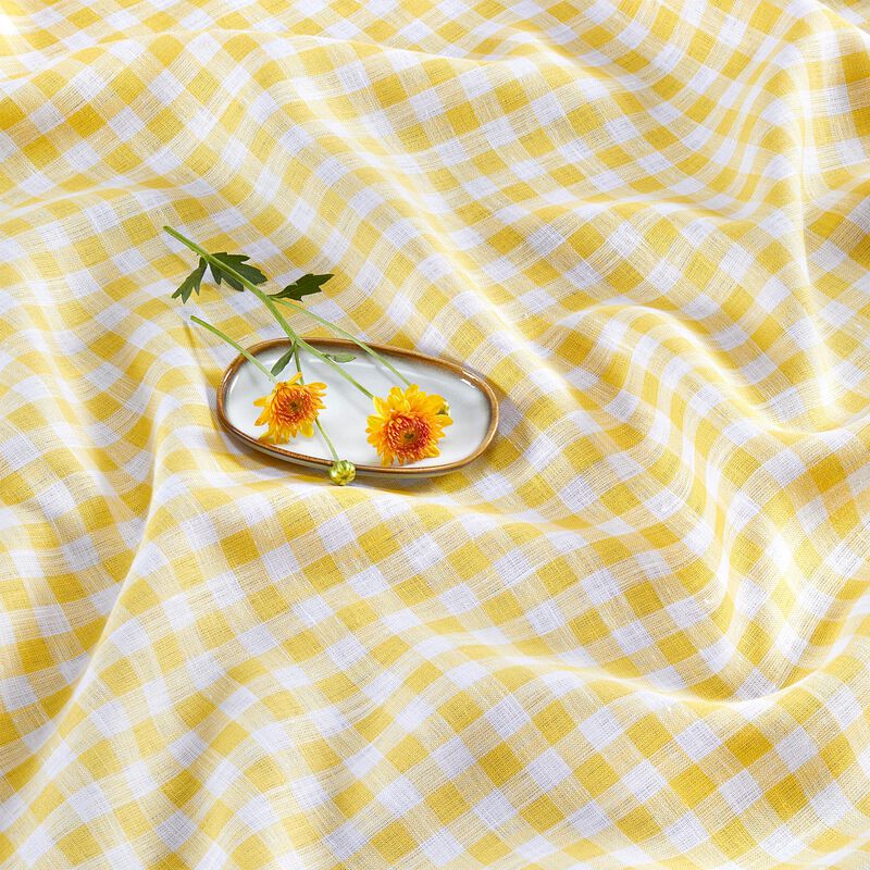 Linen Tablecloth - Gingham Check image number 6
