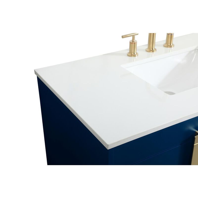 Elegant Kitchen and Bath 42 inch Single bathroom vanity in blue