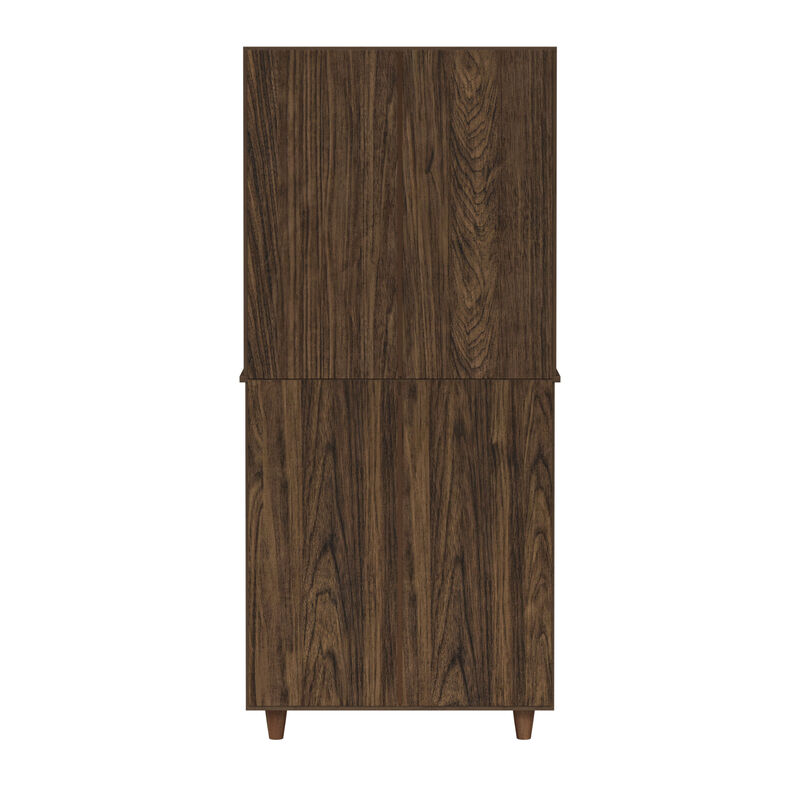 Teamson Home Ellery Freestanding Hutch Cabinet with Open Shelves & Drawers, Walnut image number 7