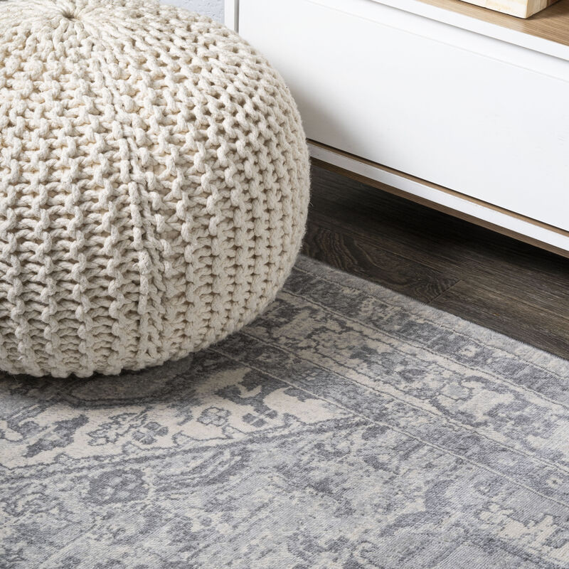 Modern Vintage Medallion Round Area Rug