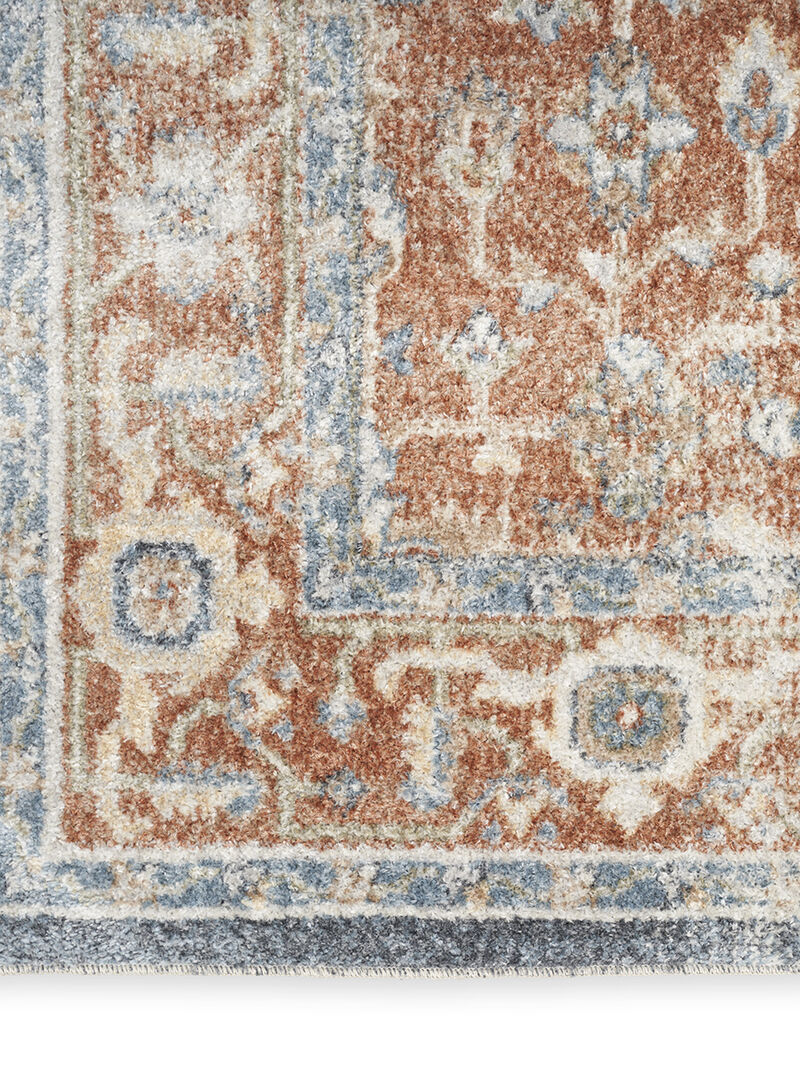 Astra Machine Washable ASW11 Denim/Multicolor 2'2" x 12' Rug