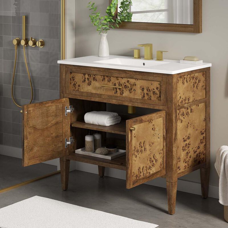 Modway Elysian 36 Wood Bathroom Vanity image number 2
