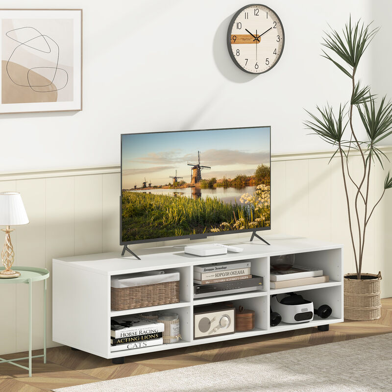 Modern Entertainment Center TV Stand for Flat Screen TVs with Ample Storage