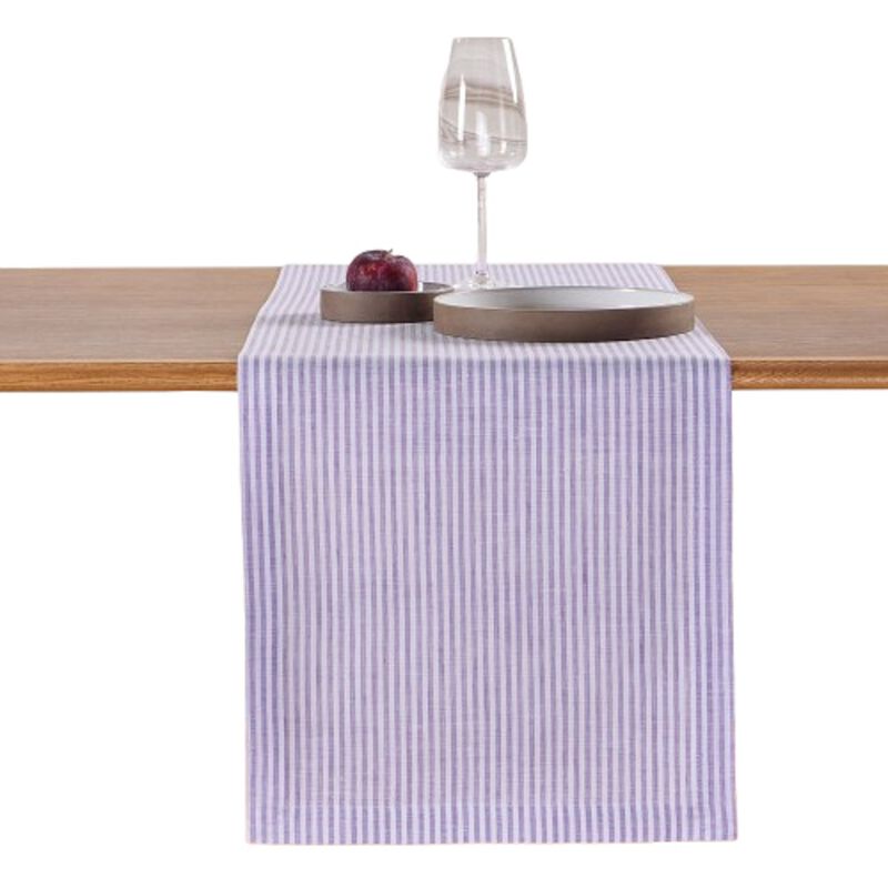 Solino Home 100% Pure Linen Table Runner - Narrow Stripe