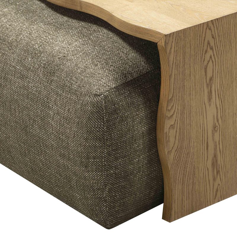 Tov Furniture Spencer Performance Basketweave Ottoman with Bridge Table (Green) image number 7