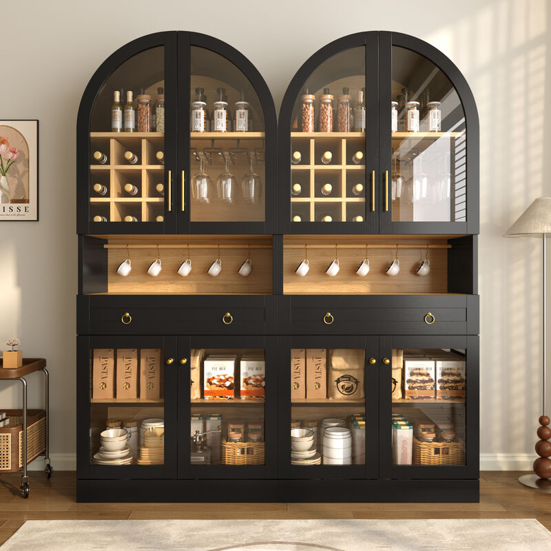 Bunnas Tall Arched Bar Cabinet image number 2