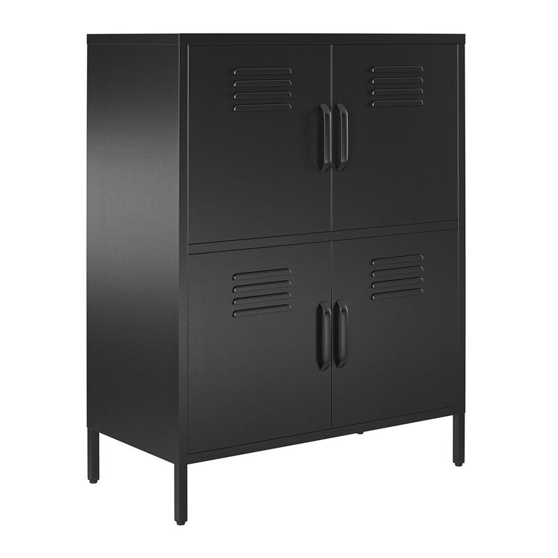Shadwick 4 Door Metal Locker Style Accent Storage Cabinet