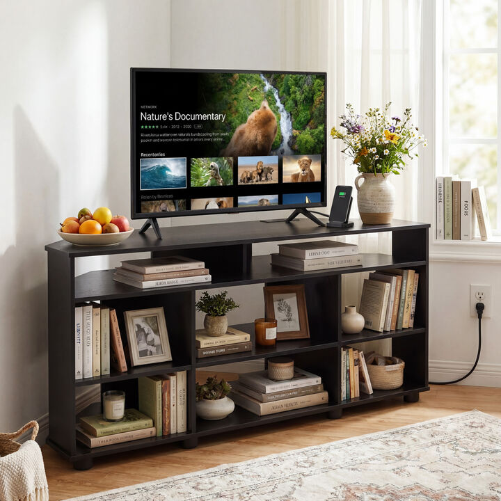 Corner TV Stand Entertainment Center for Living Room Storage