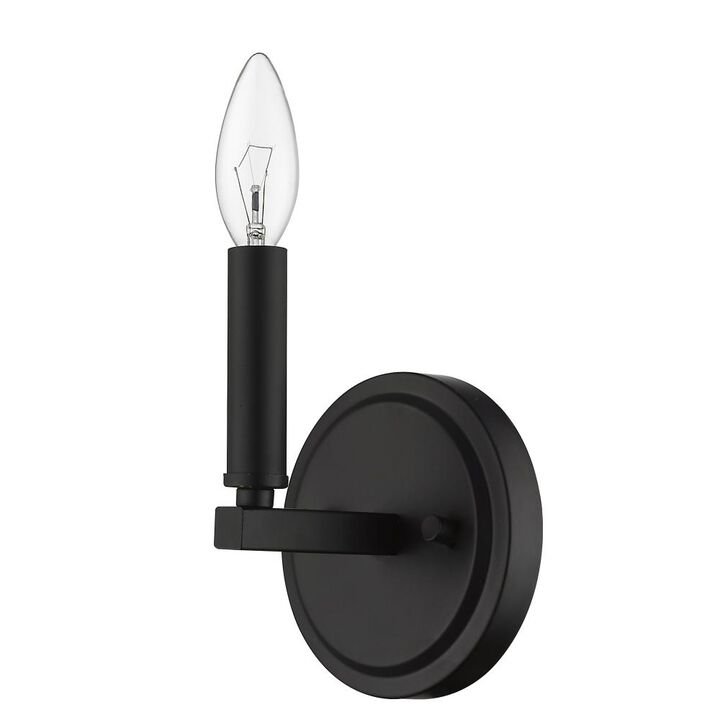Hivvago One Light Matte Black Wall Sconce
