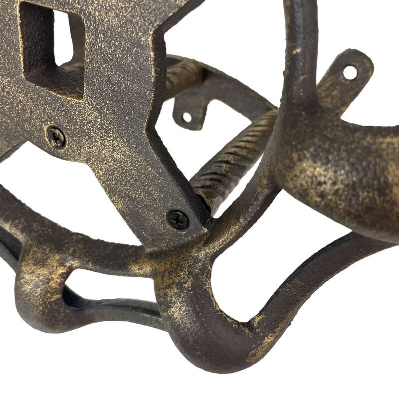 Vintage Faucet Spigot Hose Holder - Cast Iron with Bronze Finish - Holds 75 Feet image number 3
