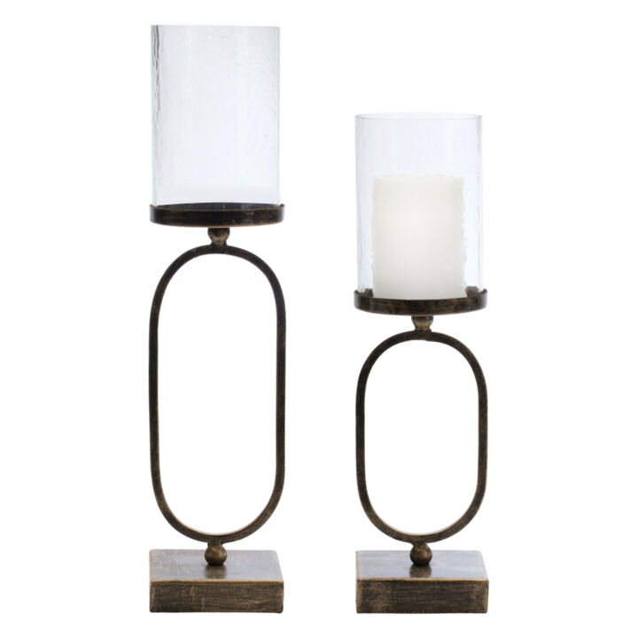 Set of 2 Elegant Candle Holders for Home Décor and Lighting