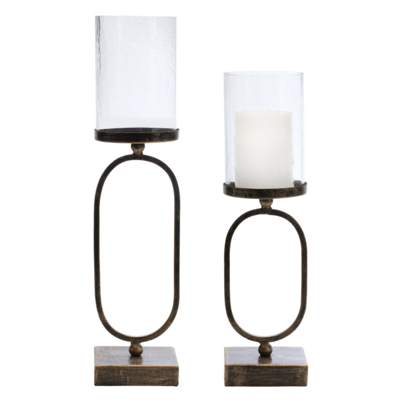 Set of 2 Elegant Candle Holders for Home Décor and Lighting