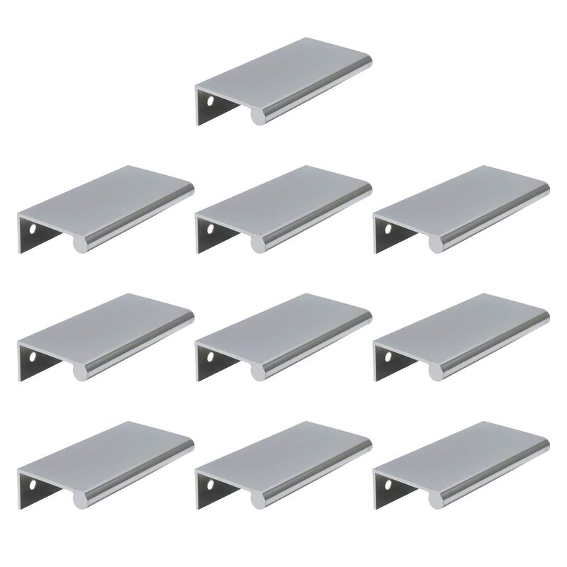 LC LICTOP 80mm/3.15"" Arc Modern Finger Pulls Rounded Edge Tab Pull Finger Drawer Pulls Cabinet Dresser Closet Door 64mm/2.52""