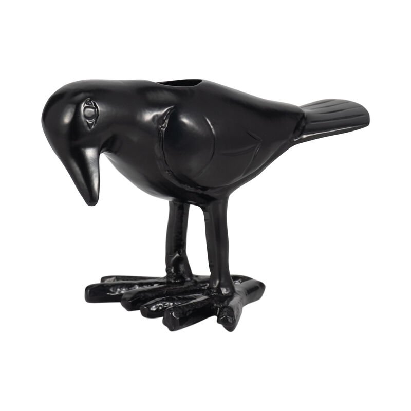 6" Crow Taper Candle Holder image number 2