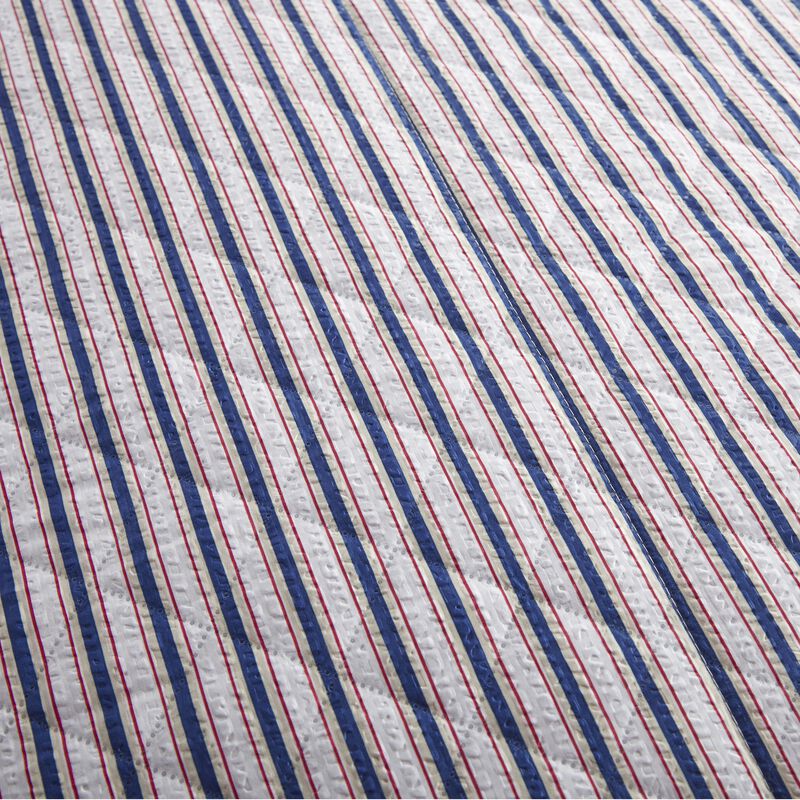 Seersucker 6-in-1 Quilt Set Americana Stripe