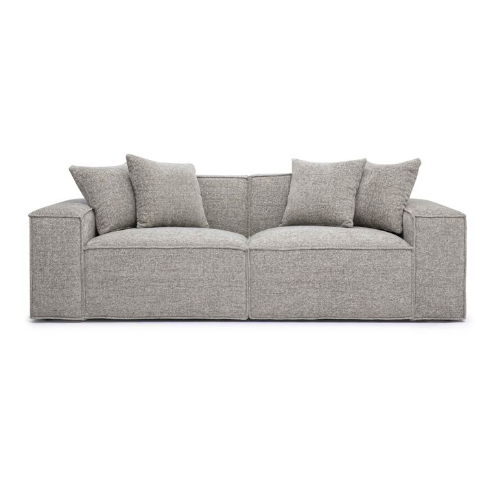 Mindy Chenille Basketweave Modular Loveseat