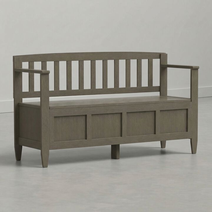 Brooklyn 48 inch Wide Solid Wood Entryway Storage Bench