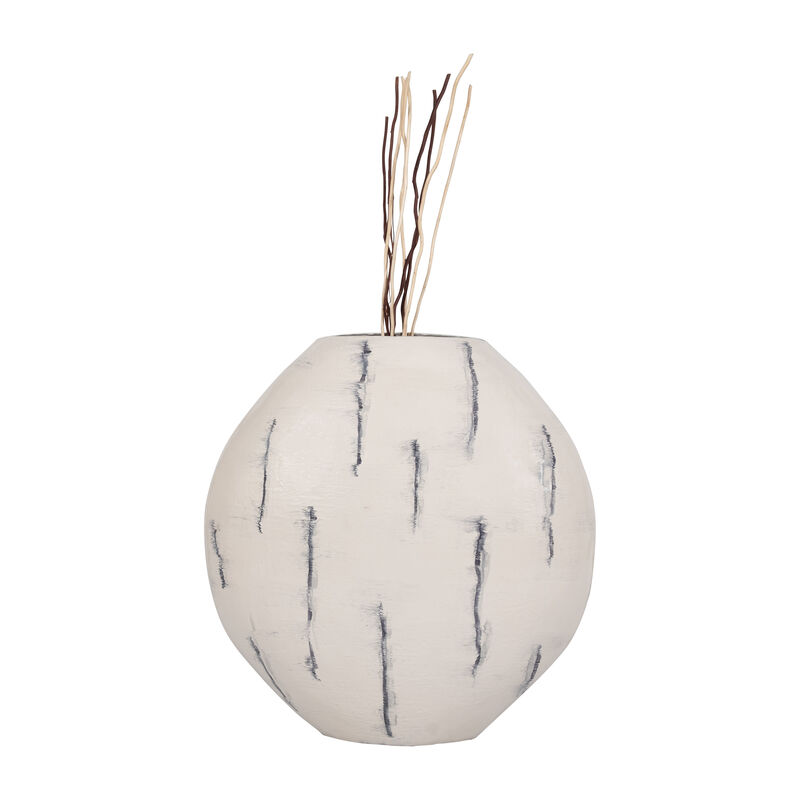 Metal 33" Enameled Round Vase image number 3