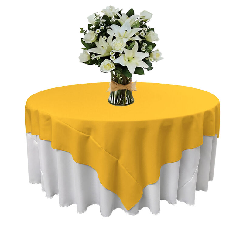 90-Inch Round Table Cover in Polyester Poplin for Home or Event Use image number 2