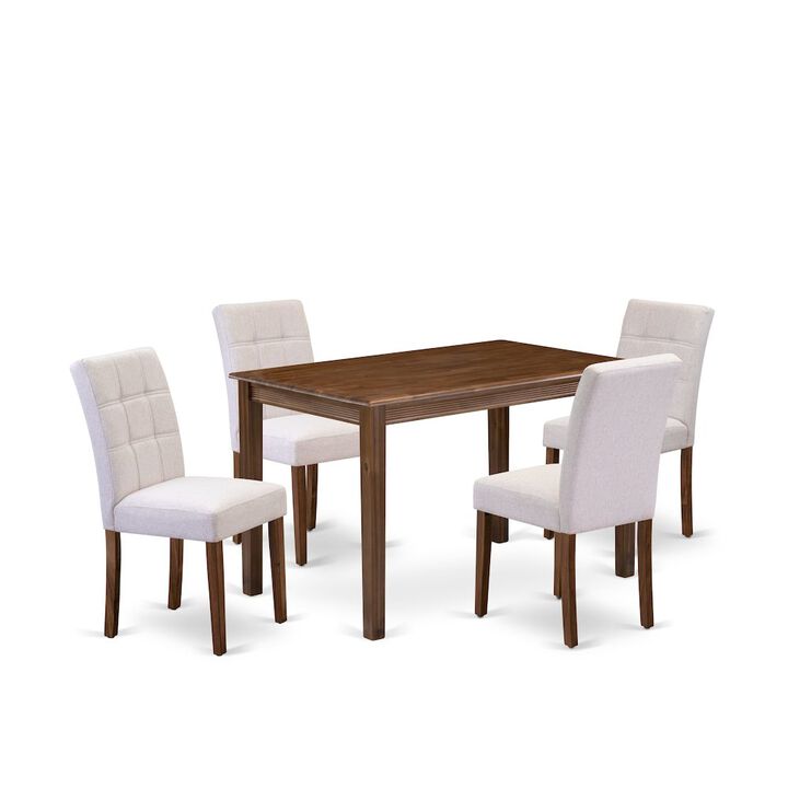5 Piece Modern Dining Table Set contain A Dining Room Table