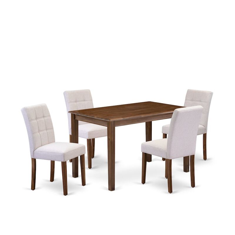 5 Piece Modern Dining Table Set contain A Dining Room Table
