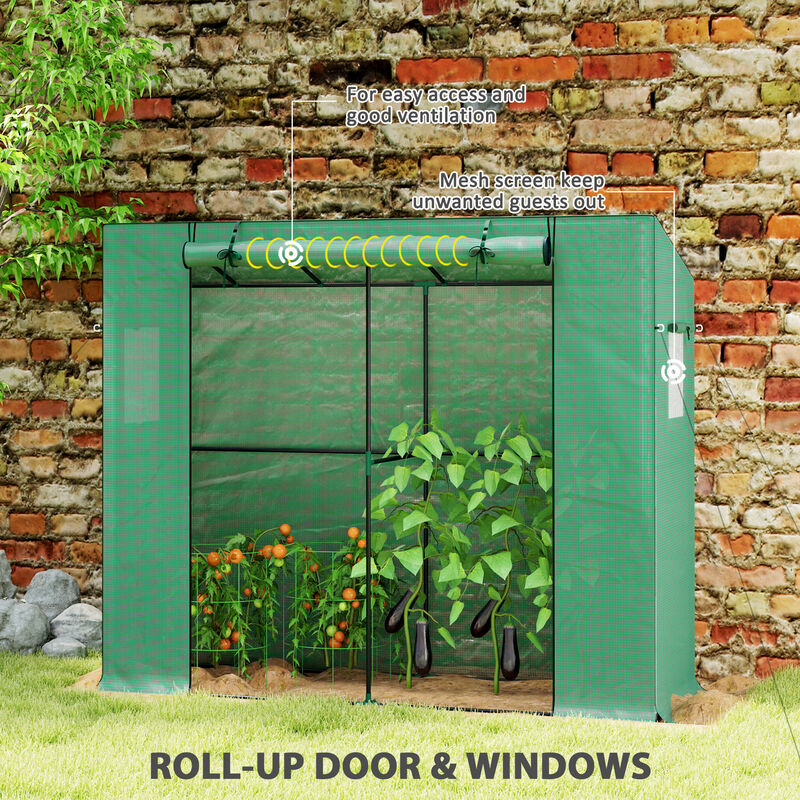 Hivvago 6.6 ft Portable Outdoor Greenhouse image number 5