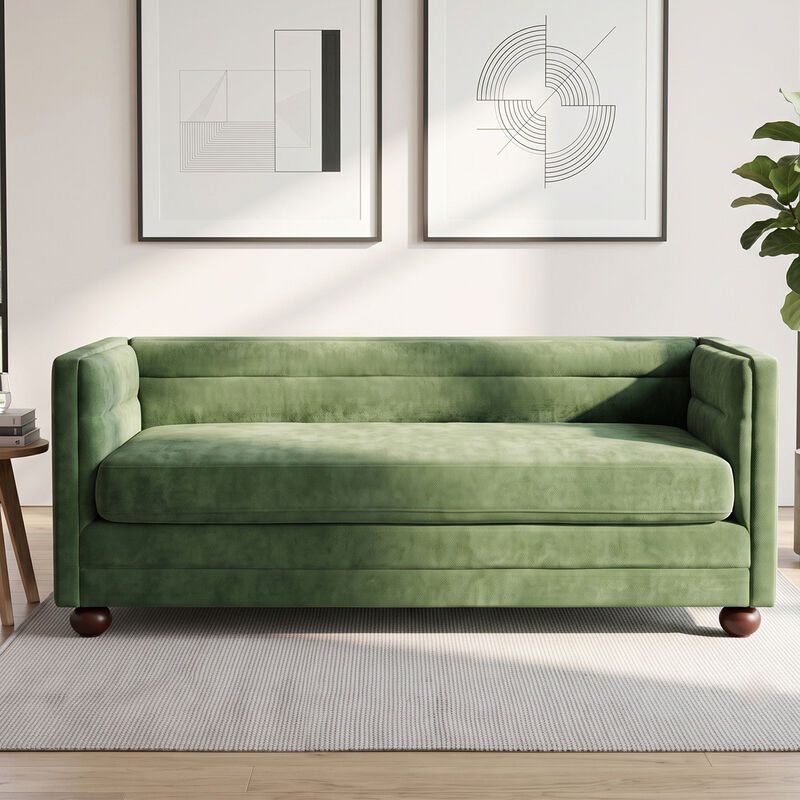 Gaxgox Modern Chenille 3 Seater Sofa image number 2
