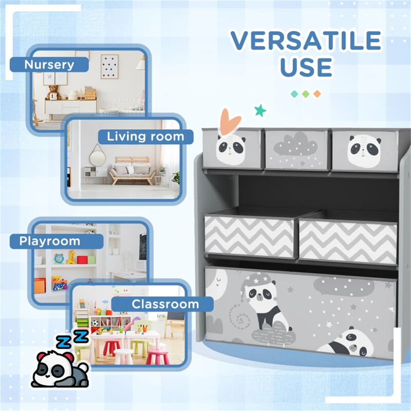 Toy Organizer with Storage Box Kids' Storage Shelf for Toys, Books & Clothes