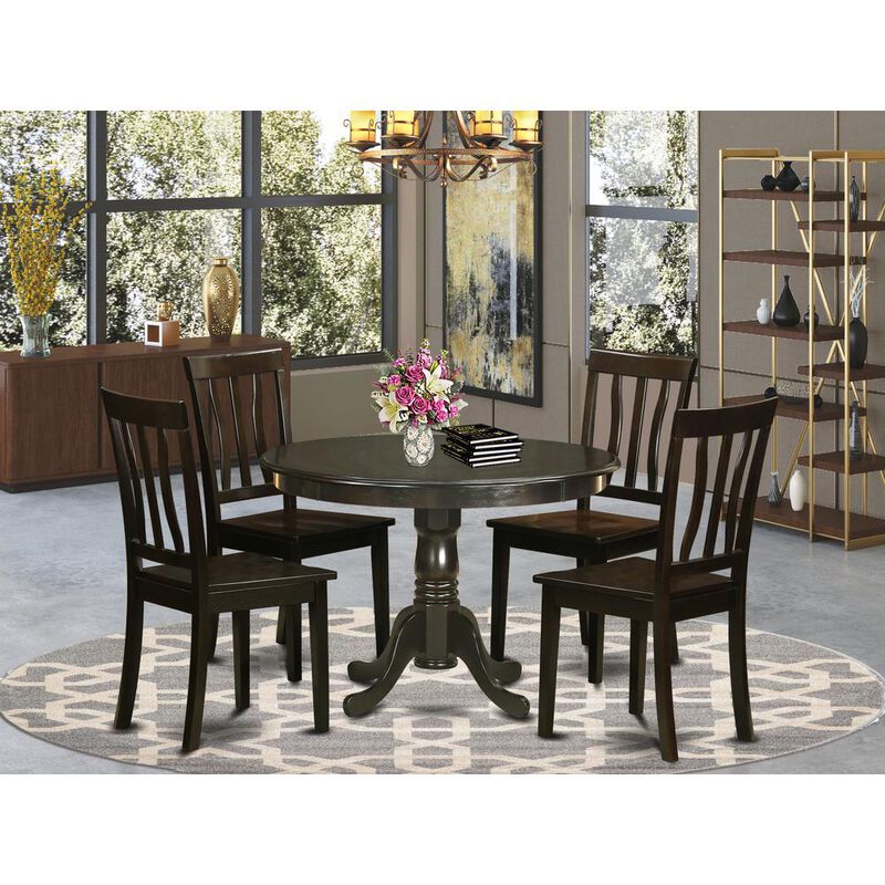 East West Furniture 5  Pc  Kitchen  Table  set-  Table  and  4  dinette  Chairs.