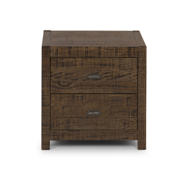 Albany Rustic Nightstand With Drawers, Bedside Table, End Table for Living Room Bedroom Assembled with Sturdy Solid Wood