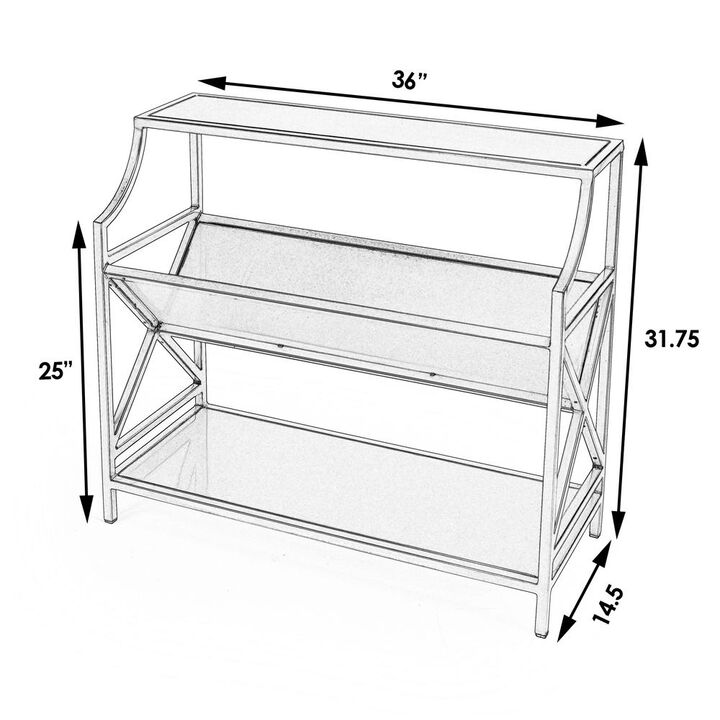 Butler Specialty Keats Library 2 Tier 36W Bookcase, Black